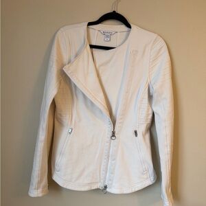 Athleta Magnolia White Moto Jacket